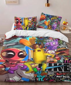 Alternative view of Housse De Couette Fortnite Skin Fishstick Peely Deadpool Parure de lit Ensemble De Literie
