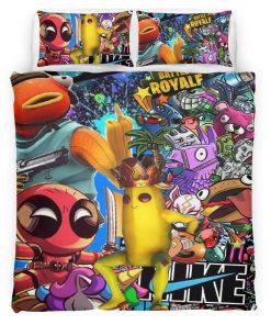 Housse De Couette Fortnite Skin Fishstick Peely Deadpool Parure de lit Ensemble De Literie