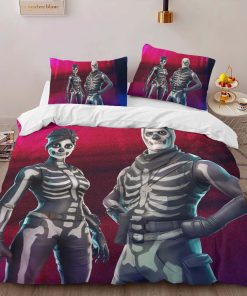 Alternative view of Housse De Couette Fortnite Skull Trooper Skin 03 Parure de lit Ensemble De Literie