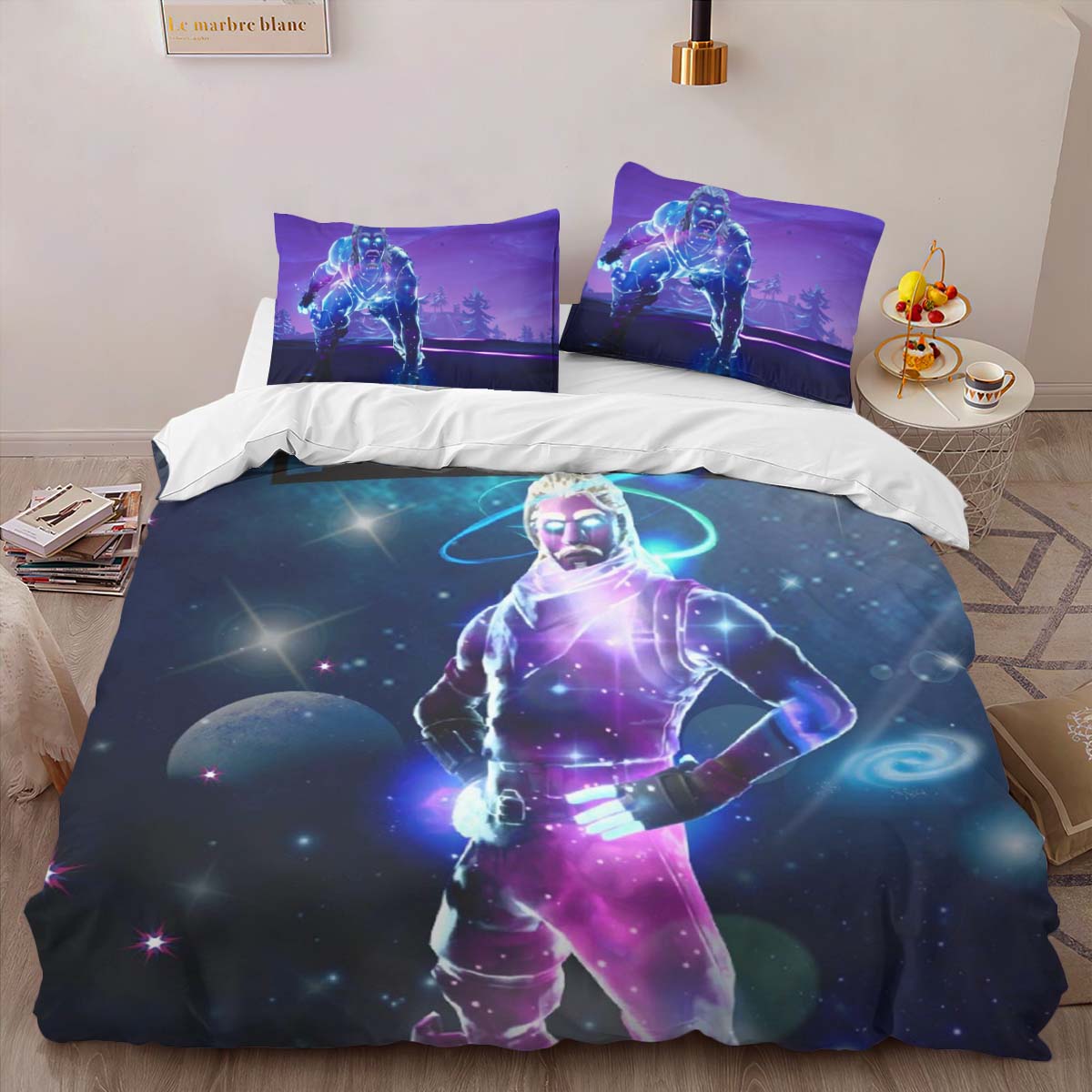 Housse De Couette Skin Galaxie Fortnite Parure de lit Ensemble De Literie – Image 2