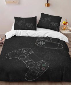 Alternative view of Housse De Couette Manette PlayStation Noir Blanc 06 Parure de lit Ensemble De Literie