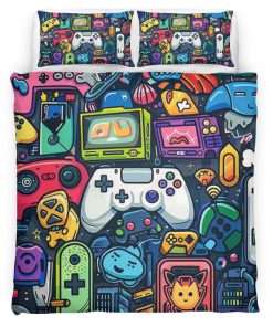 Housse De Couette Manette Xbox Parure de lit Ensemble De Literie