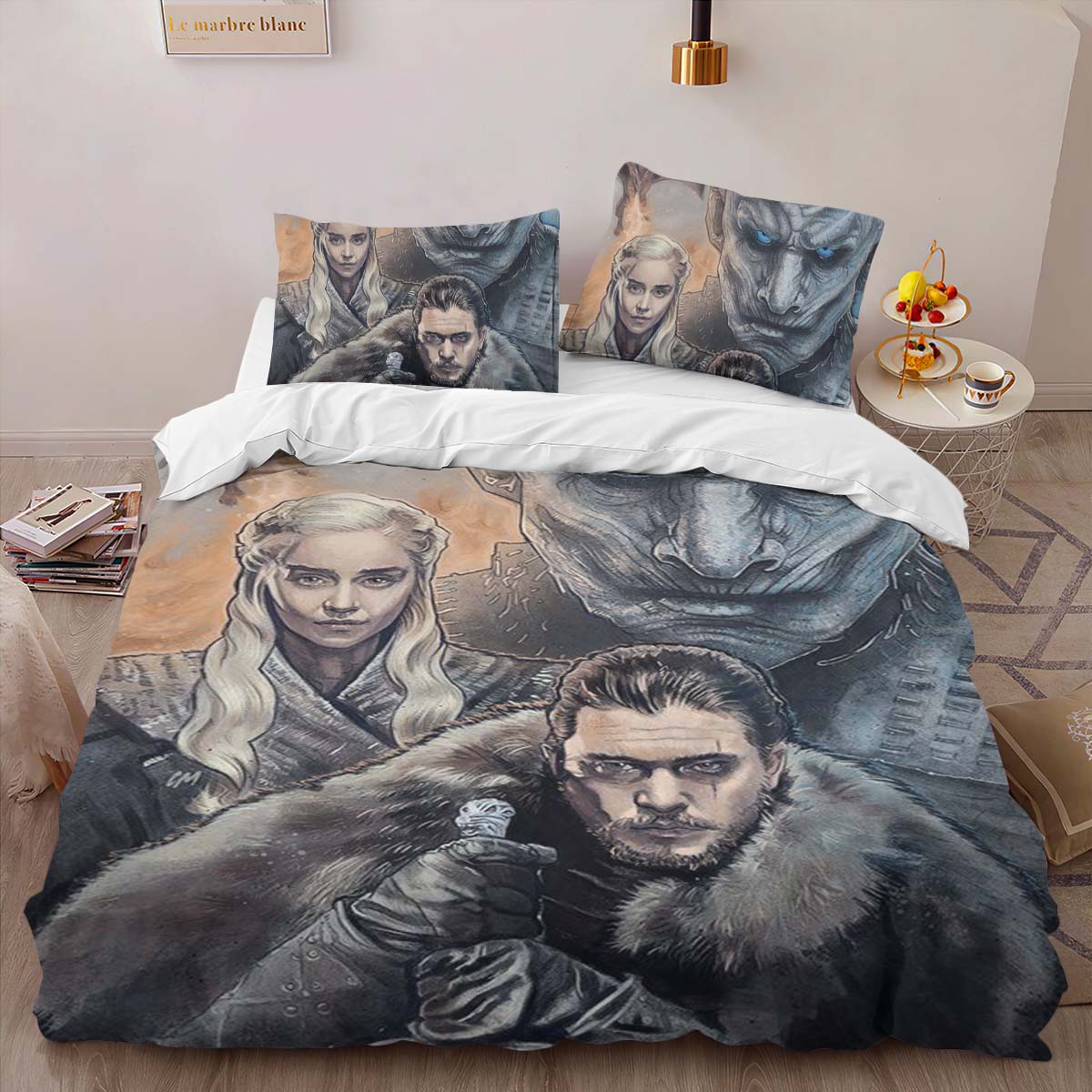 Housse De Couette Game of Thrones L’hiver arrive Personnage 07 Parure de lit Ensemble De Literie – Image 2
