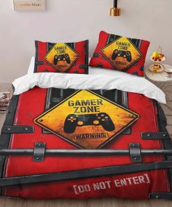 Alternative view of Housse De Couette Game Zone Warning Parure de lit Ensemble De Literie