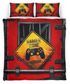 Housse De Couette Game Zone Warning Parure de lit Ensemble De Literie