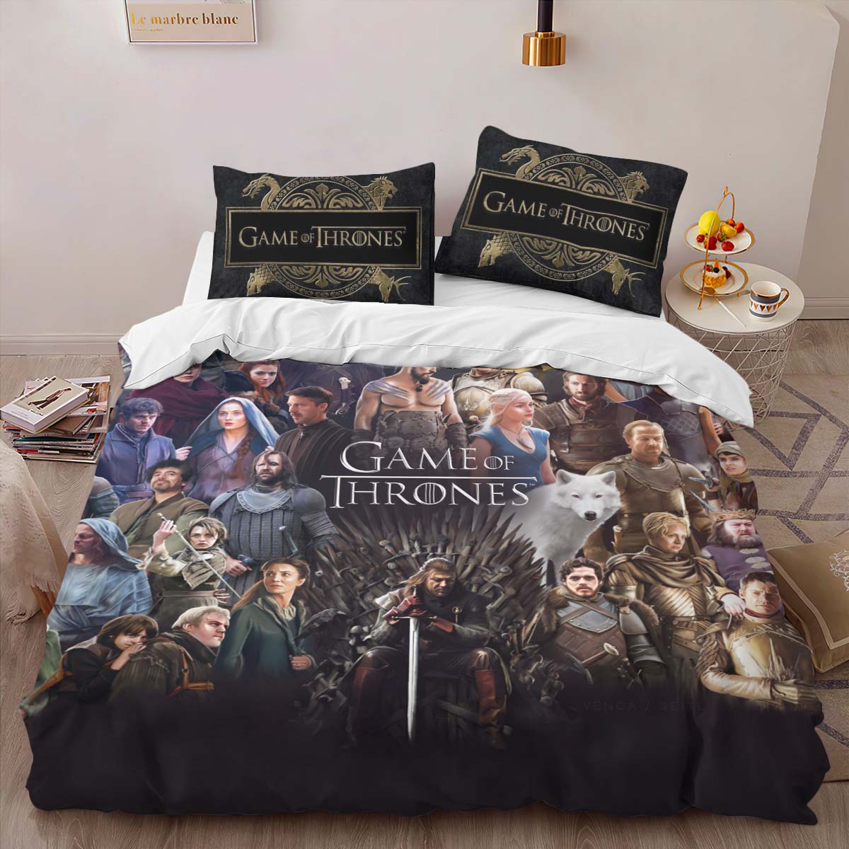 Housse De Couette Game of Thrones Tous les personnages 31 Parure de lit Ensemble De Literie – Image 2