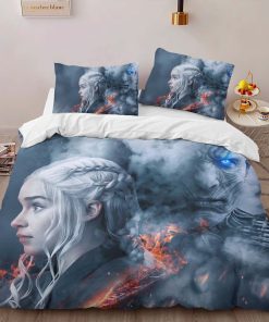Alternative view of Housse De Couette Game of Thrones Daenerys Targaryen et Marcheur Blanc 35 Parure de lit Ensemble De Literie