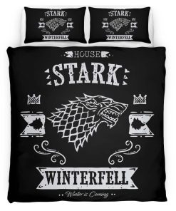 Housse De Couette Game of Thrones Maison Stark Parure de lit Ensemble De Literie