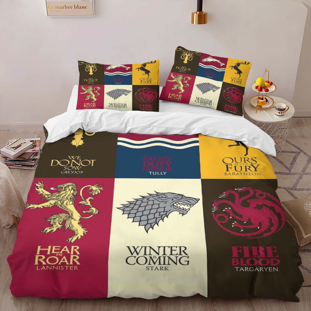 Housse De Couette Game of Thrones Maisons Parure de lit Ensemble De Literie – Image 2