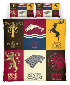 Housse De Couette Game of Thrones Maisons Parure de lit Ensemble De Literie