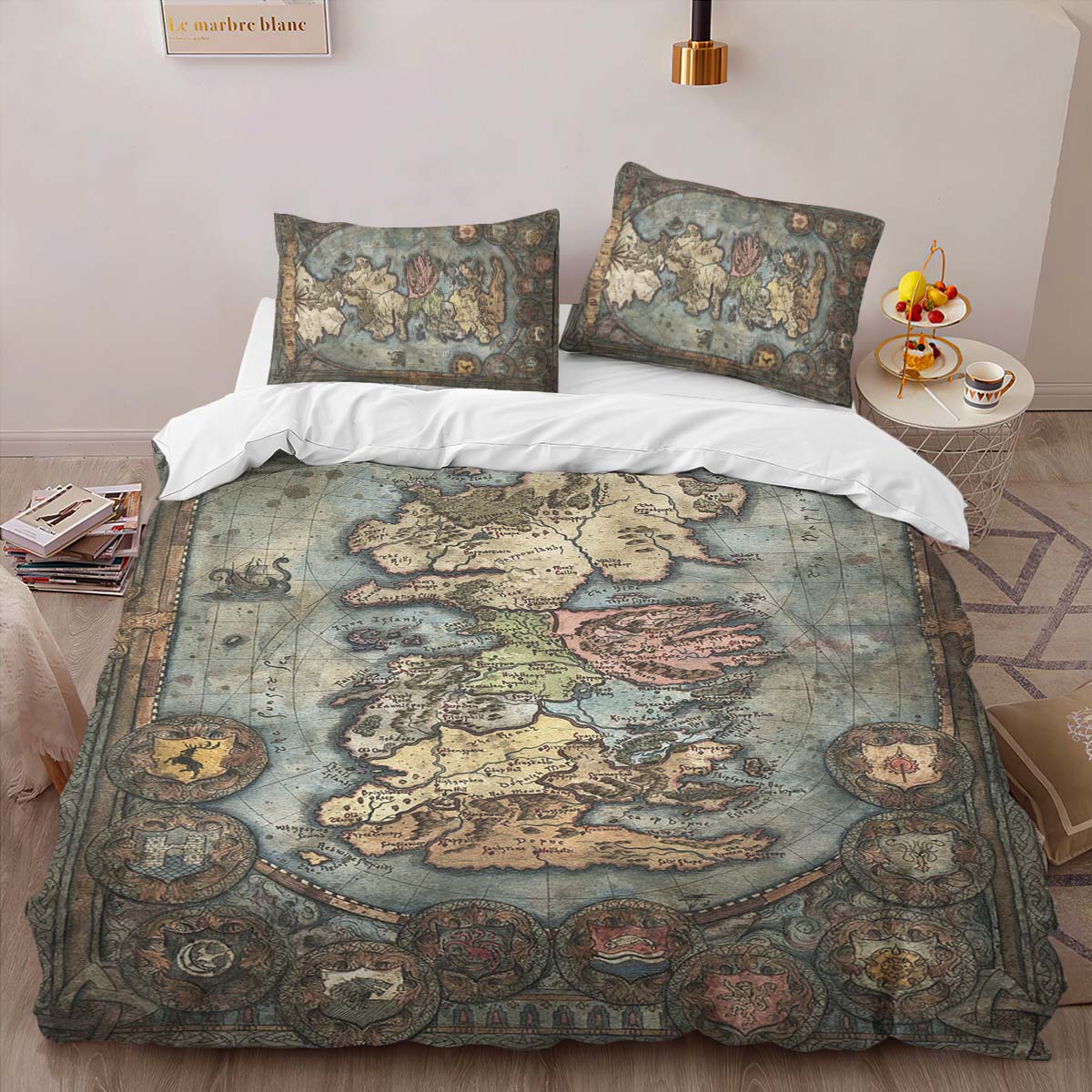Housse De Couette Game of Thrones Carte 01 Parure de lit Ensemble De Literie – Image 2
