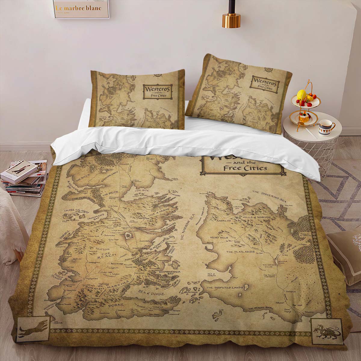 Housse De Couette Game of Thrones Carte 02 Parure de lit Ensemble De Literie – Image 2