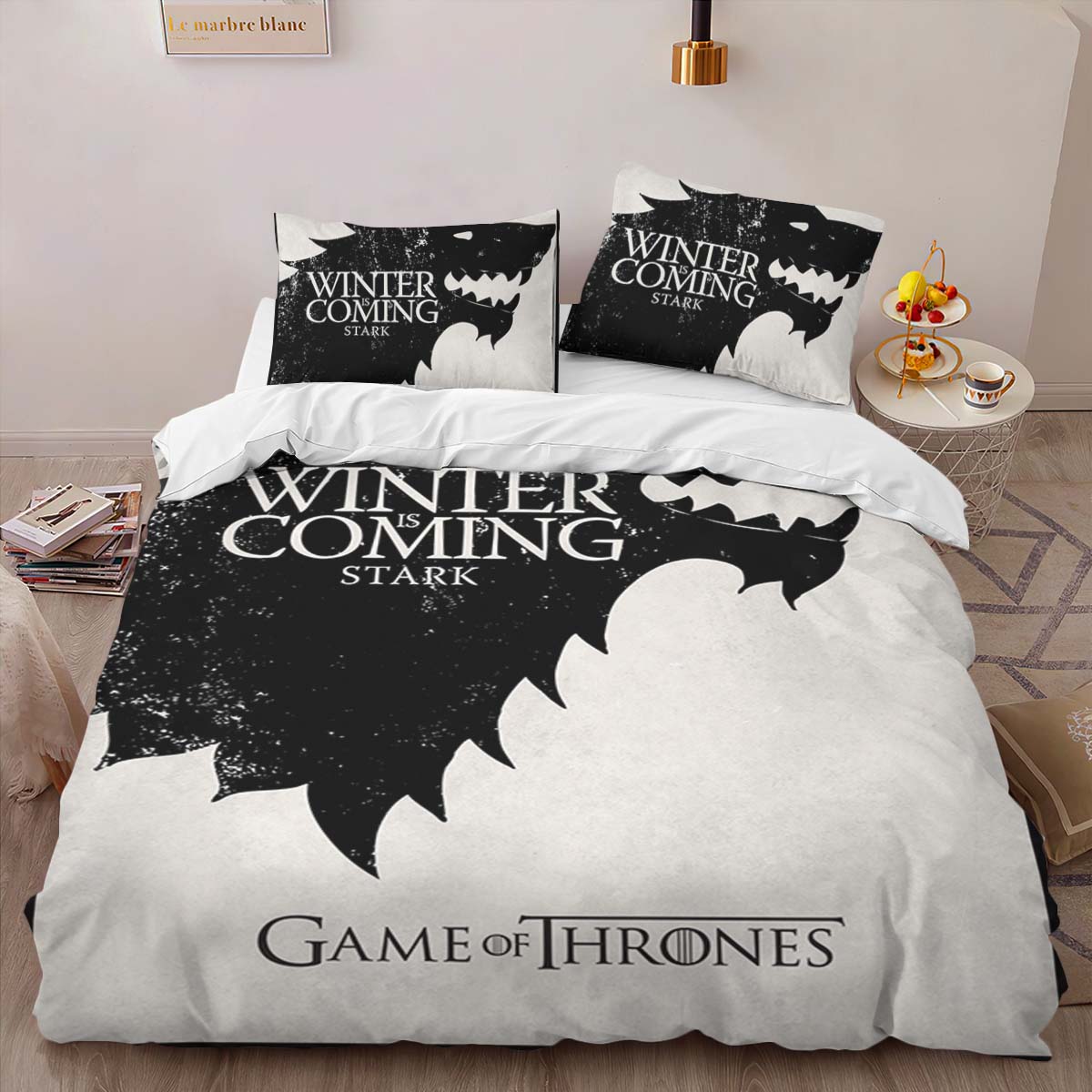 Housse De Couette Game of Thrones L’hiver arrive 03 Parure de lit Ensemble De Literie – Image 2