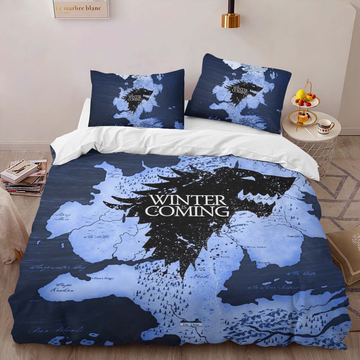 Housse De Couette Game of Thrones L’hiver arrive 10 Parure de lit Ensemble De Literie – Image 2