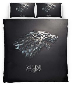 Housse De Couette Game of Thrones L’hiver arrive 3 Parure de lit Ensemble De Literie