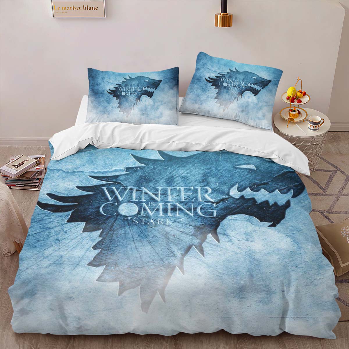 Housse De Couette Game of Thrones L’hiver arrive 44 Parure de lit Ensemble De Literie – Image 2