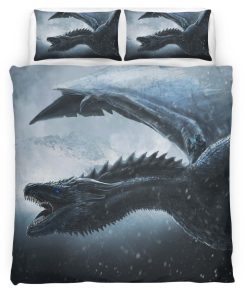 Housse De Couette Game of Thrones L’hiver arrive Dragon 40 Parure de lit Ensemble De Literie