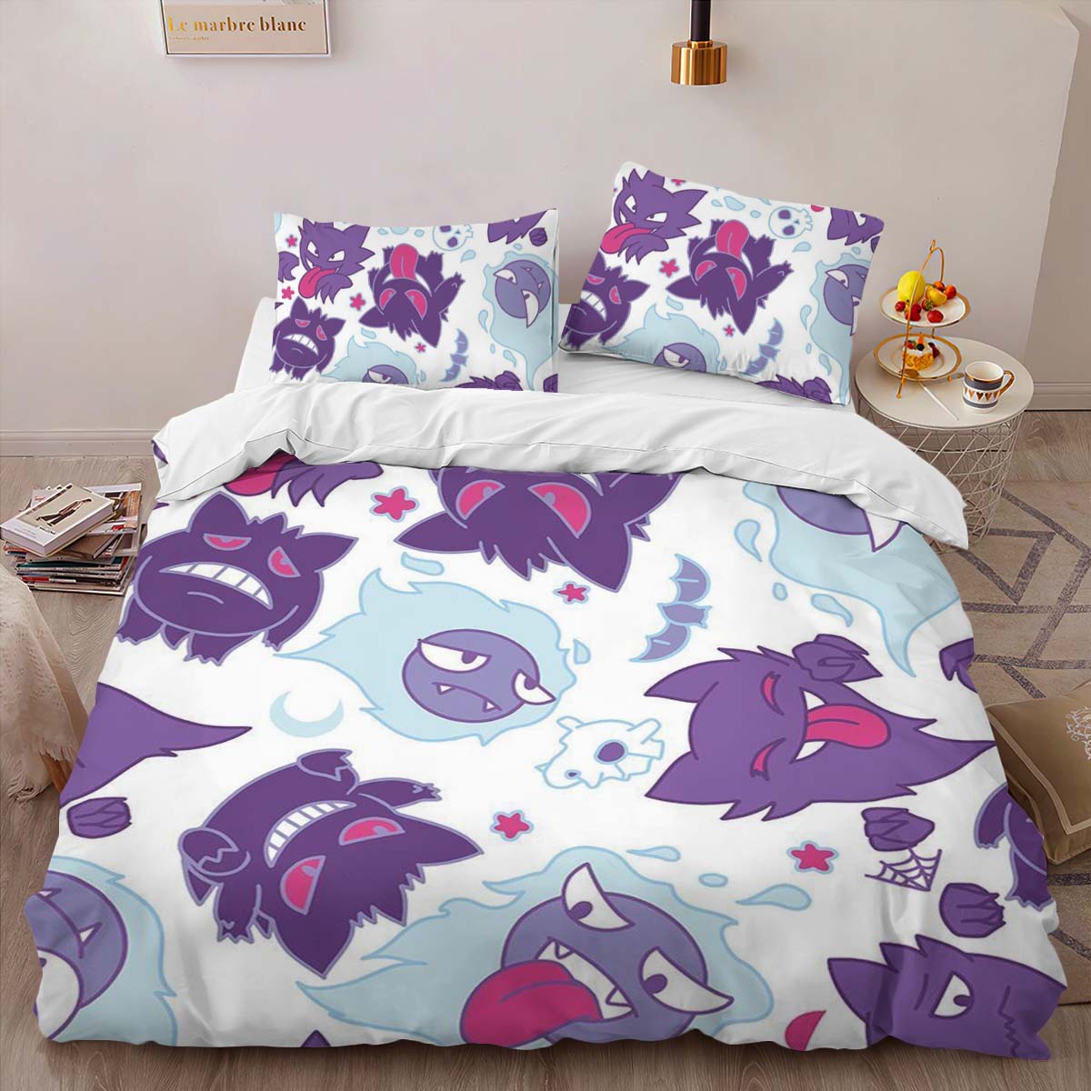 Housse De Couette Fantominus Spectrum Ectoplasma Pokémon Parure de lit Ensemble De Literie – Image 2