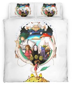 Housse De Couette Le Voyage de Chihiro Studio Ghibli 1001 Parure de lit Ensemble De Literie