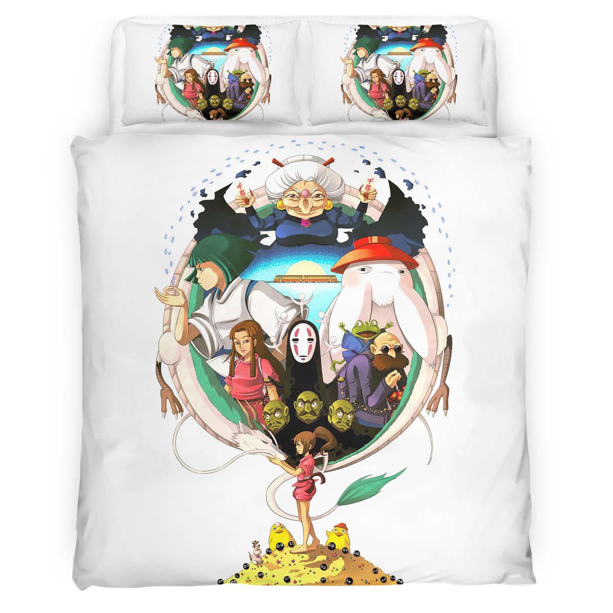 Housse De Couette Le Voyage de Chihiro Studio Ghibli 1001 Parure de lit Ensemble De Literie