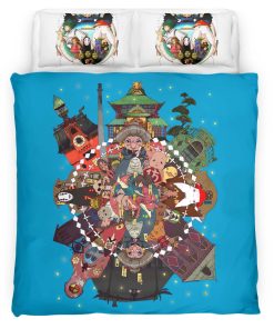 Housse De Couette Le Voyage de Chihiro Studio Ghibli 1002 Parure de lit Ensemble De Literie