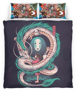 Housse De Couette Le Voyage de Chihiro Studio Ghibli 1003 Parure de lit Ensemble De Literie