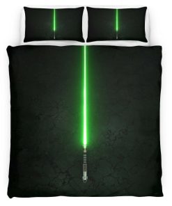 Housse De Couette Sabre laser vert Star Wars Parure de lit Ensemble De Literie