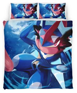 Housse De Couette Greninja Pokémon 4 Parure de lit Ensemble De Literie