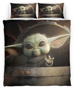 Housse De Couette Grogu Star Wars Baby Yoda Le Mandalorien Parure de lit Ensemble De Literie
