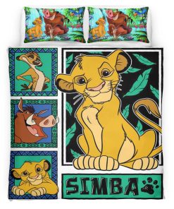 Housse De Couette Hakuna Matata Le Roi Lion Personnages 4 Parure de lit Ensemble De Literie