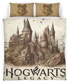 Housse De Couette Harry Potter et Hogwarts Legacy Parure de lit Ensemble De Literie