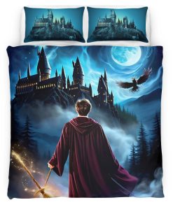 Housse De Couette Harry Potter et l’École de Poudlard Parure de lit Ensemble De Literie