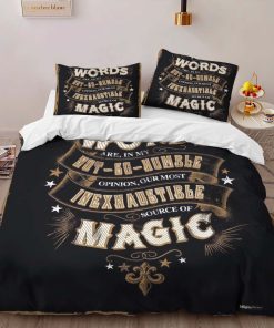 Alternative view of Housse De Couette Harry Potter Dumbledore Citation « Les mots sont notre source de magie la plus inépuisable » Parure de lit Ensemble De Literie