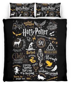 Housse De Couette Harry Potter École de Poudlard 12 Parure de lit Ensemble De Literie
