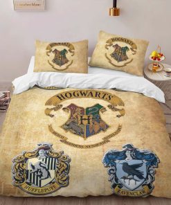 Alternative view of Housse De Couette Harry Potter École de Poudlard et les Quatre Maisons Parure de lit Ensemble De Literie