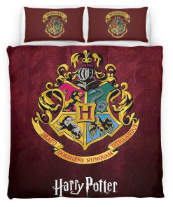 Housse De Couette Logo École de Poudlard Harry Potter Parure de lit Ensemble De Literie