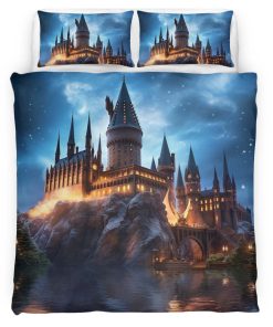 Housse De Couette Harry Potter Poudlard de Nuit 03 Parure de lit Ensemble De Literie