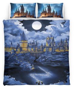 Housse De Couette Harry Potter Poudlard de Nuit Parure de lit Ensemble De Literie