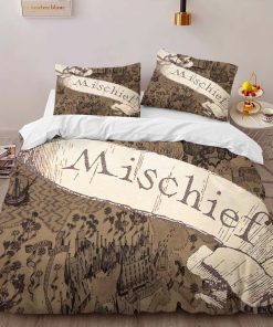 Alternative view of Housse De Couette Carte du Maraudeur Personnalisée Harry Potter Parure de lit Ensemble De Literie