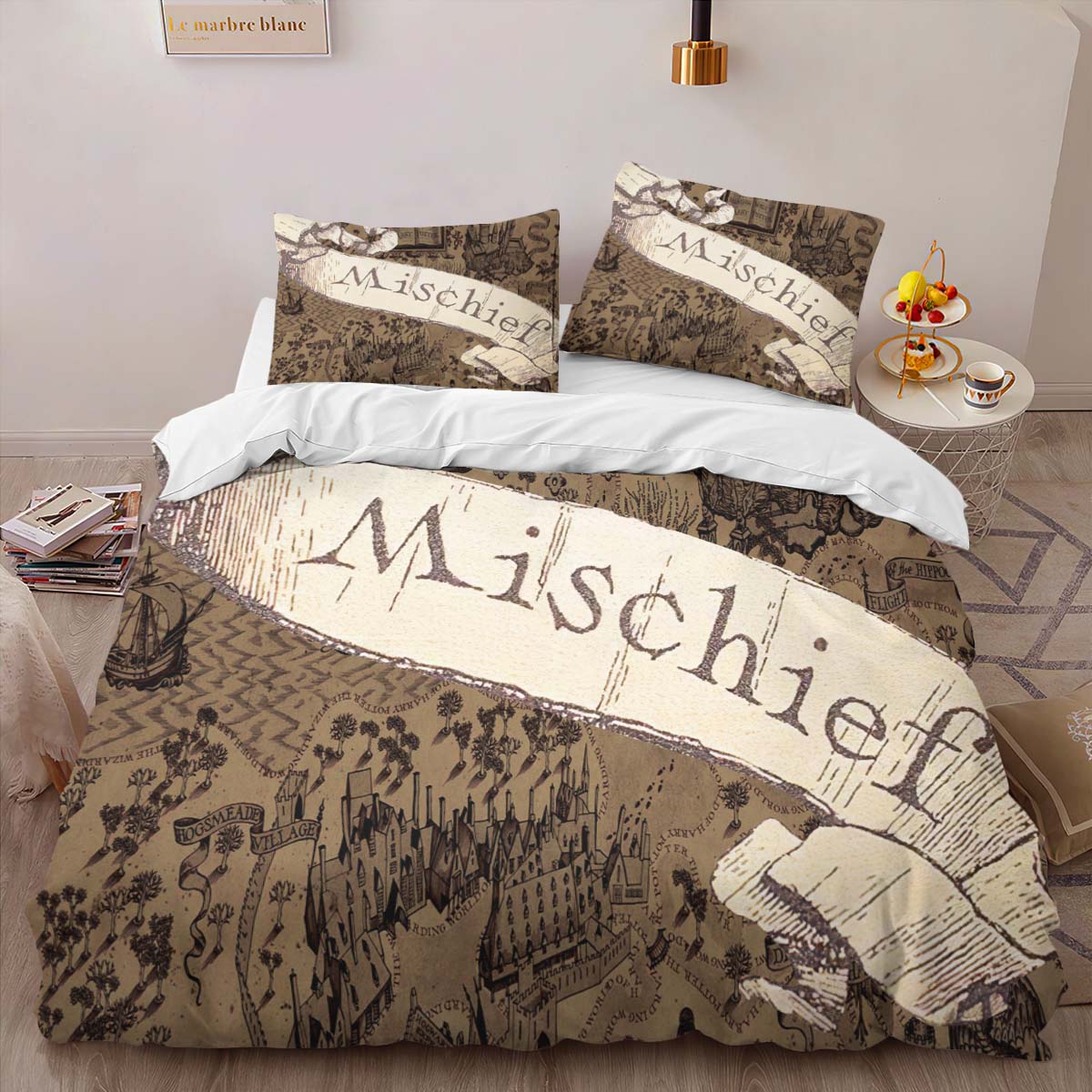 Housse De Couette Carte du Maraudeur Personnalisée Harry Potter Parure de lit Ensemble De Literie – Image 2