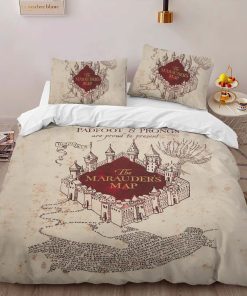 Alternative view of Housse De Couette Harry Potter Carte du Maraudeur « Je jure solennellement » Parure de lit Ensemble De Literie