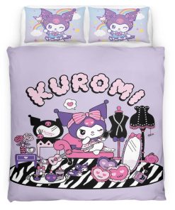 Housse De Couette Hello Kitty Kuromi 04 Parure de lit Ensemble De Literie