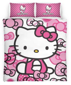 Housse De Couette Hello Kitty Rose 01 Parure de lit Ensemble De Literie