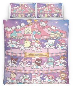 Housse De Couette Hello Kitty Rose 05 Parure de lit Ensemble De Literie