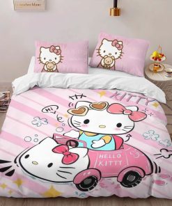 Alternative view of Housse De Couette Hello Kitty et voiture rose Parure de lit Ensemble De Literie