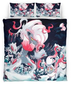 Housse De Couette Zorua et Zoroark de Hisui Pokémon 6 Parure de lit Ensemble De Literie