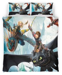 Housse De Couette Dragons Personnages 01 Parure de lit Ensemble De Literie
