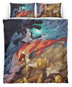 Housse De Couette Simiabraz contre Méga-Lucario 2 Parure de lit Ensemble De Literie