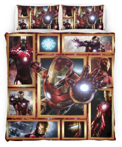Housse De Couette Iron Man Avengers Marvel 1002 Parure de lit Ensemble De Literie