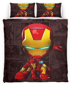 Housse De Couette Iron Man Avengers Marvel 1003 Parure de lit Ensemble De Literie